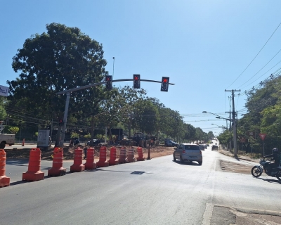 Cruzamento da Morada do Ouro em Cuiab fica interditado por 20 dias para obras do BRT