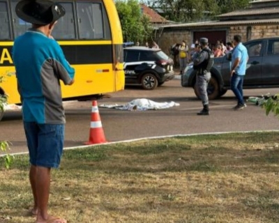 Criana de 6 anos morre atropelada por nibus escolar a caminho da escola em Porto Alegre do Norte
