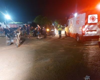 Motociclista fica ferido aps coliso com carro no anel virio de Tangar da Serra