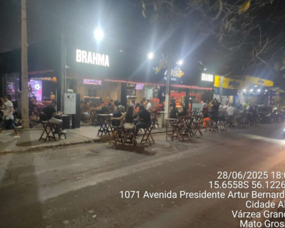 Bares so notificados por uso irregular de caladas e vagas de estacionamento em Vrzea Grande