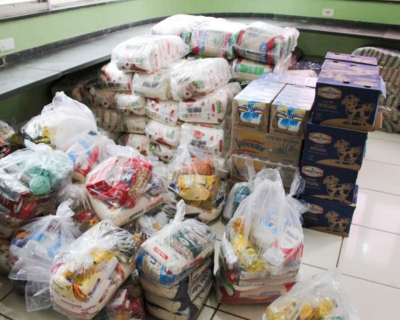 Prefeitura de Vrzea Grande recebe doao de 2,8 toneladas de alimentos para famlias vulnerveis