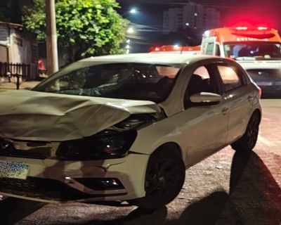 Coliso entre moto e carro na contramo deixa me e filha gravemente feridas em Rondonpolis