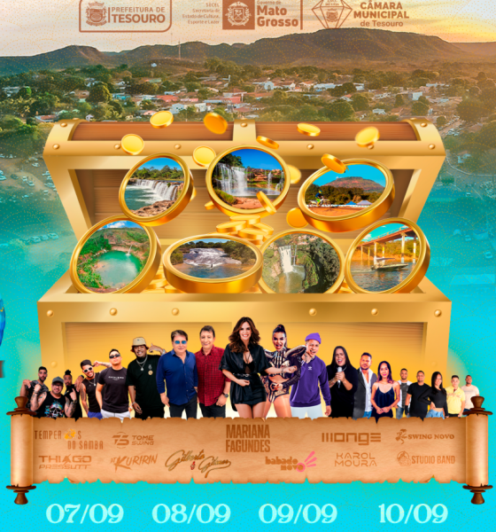 Festival de praia de Tesouro tem nova data a partir deste ano e quatro shows nacionais 