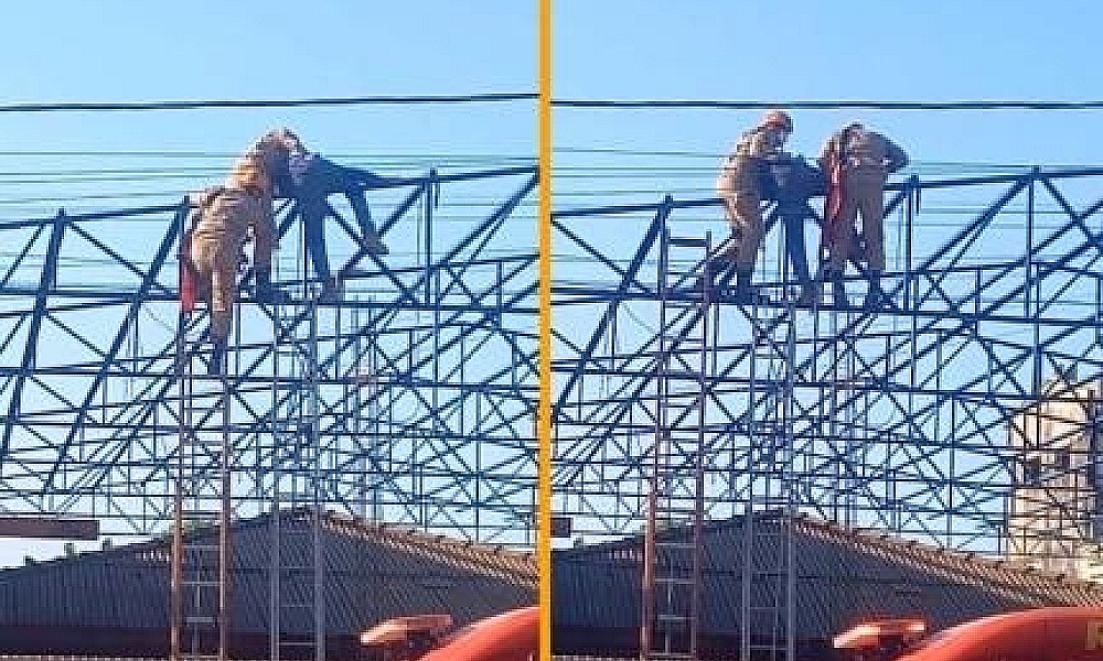 Trabalhador tem queimaduras no corpo após sofrer descarga elétrica