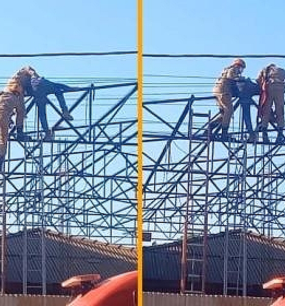 Trabalhador tem queimaduras no corpo após sofrer descarga elétrica