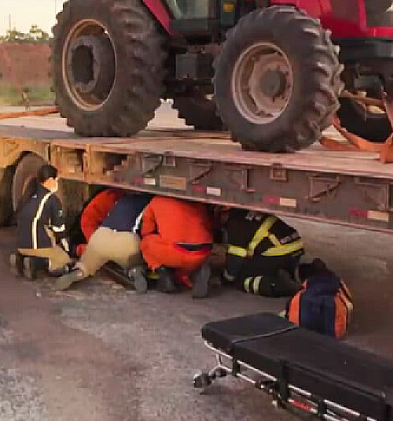 Mulher morre após ser atropelada por carreta em rua movimentada de Lucas do Rio Verde