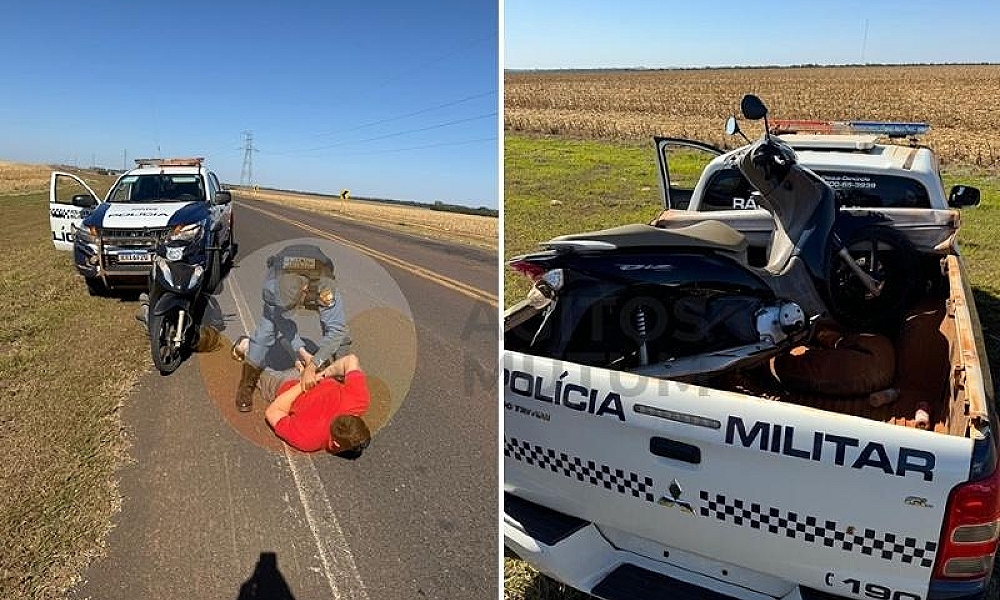 Suspeito de furtar motoneta em feira de Nova Mutum é preso na MT-235