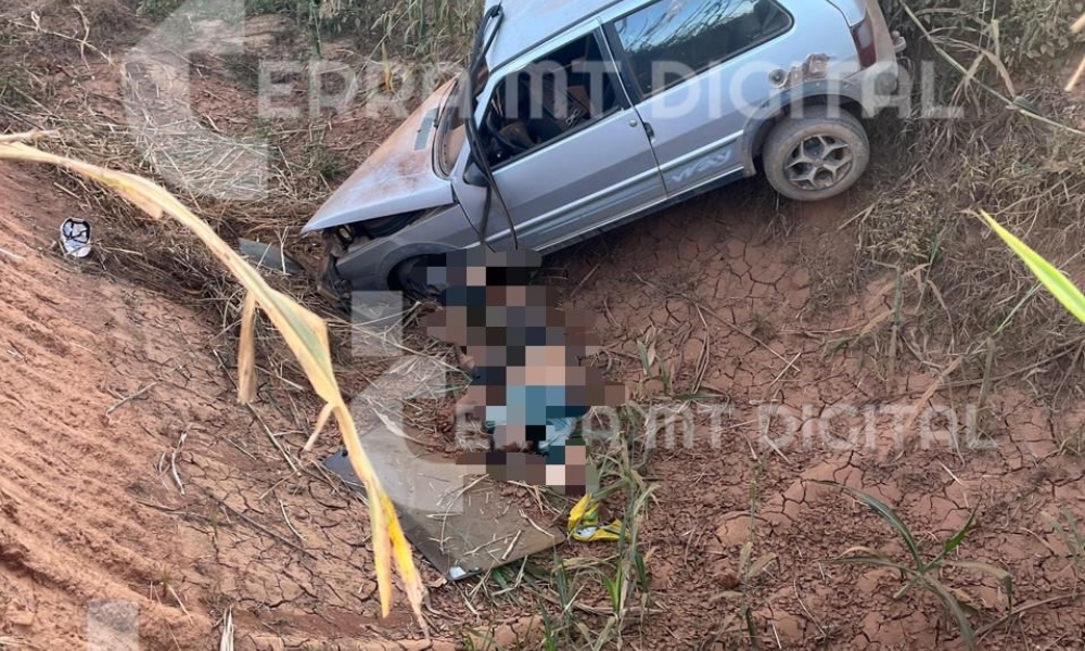 Acidente em estrada rural termina com morte de motorista 