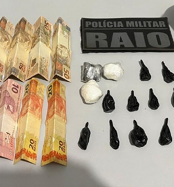 Polícia prende por tráfico de drogas homem com menos de 50 gramas de cocaína