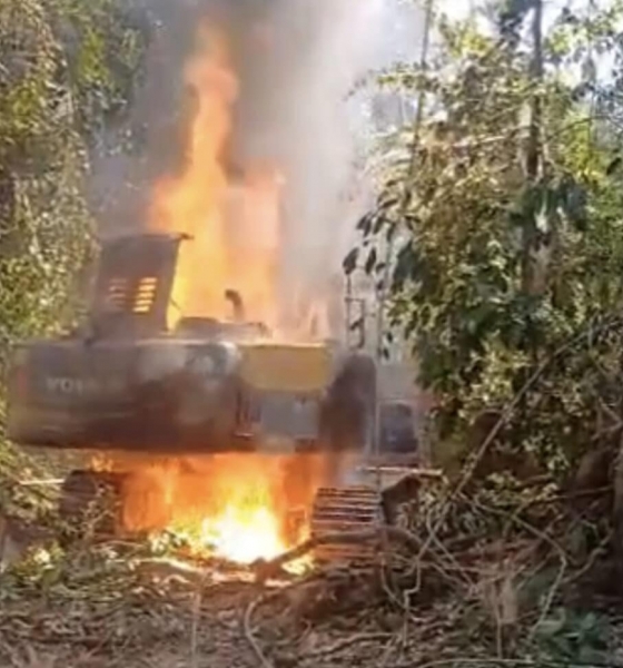 Operação conjunta destrói maquinários de garimpo ilegal em área indígena no MT