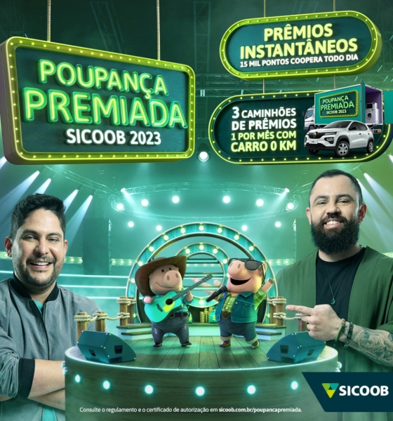 Sicoob inicia campanha Poupança Premiada e participantes concorrem a prêmios diariamente
