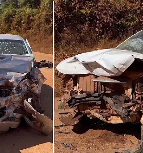 Colisão provocada por nuvem de poeira deixa três feridos em estrada rural de Nova Mutum