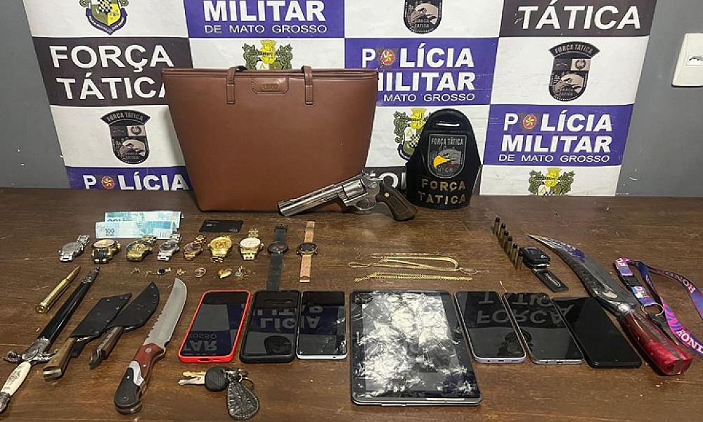 Trio é preso por roubo e porte ilegal de arma durante operação em Rondonópolis