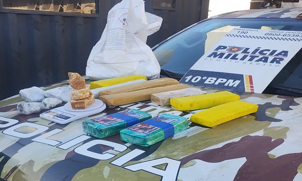 Homem é preso em flagrante com cocaína, maconha e ácido bórico em Cuiabá