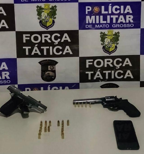Homem é preso com duas armas e munições pela Força Tática em Rondonópolis