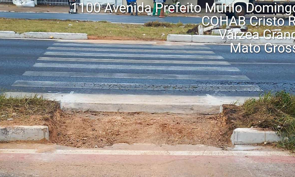 Prefeitura amplia obras de acessibilidade em avenidas de Várzea Grande
