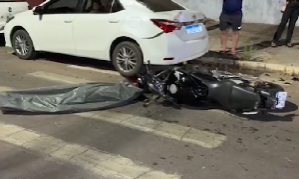 Motociclista morre em colisão com carro em avenida de Sinop