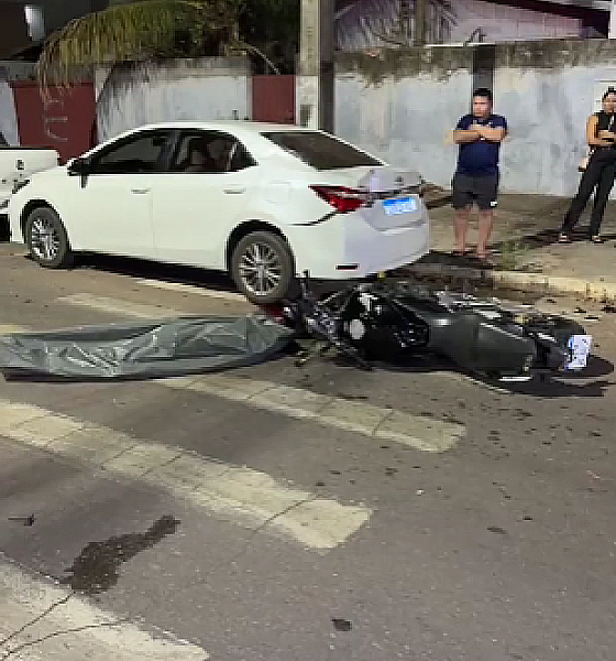 Motociclista morre em colisão com carro em avenida de Sinop