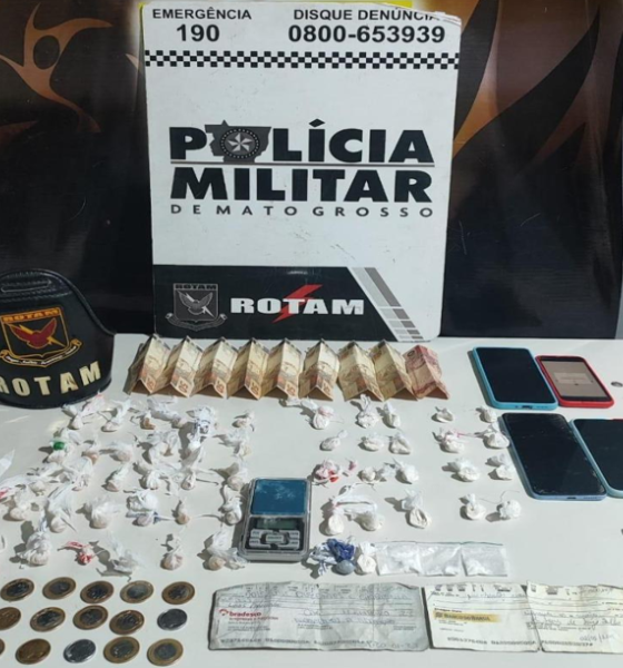 Rotam prende trio por tráfico e apreende 55 porções de drogas em Várzea Grande