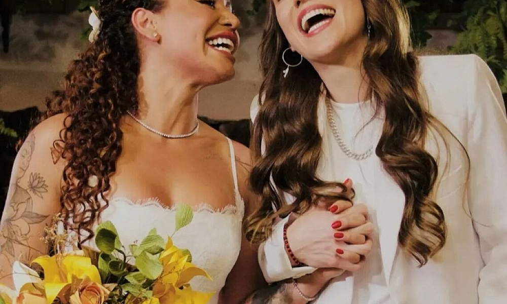 Cuiabana Bruna Viola se casa com a influenciadora Dani Damaceno