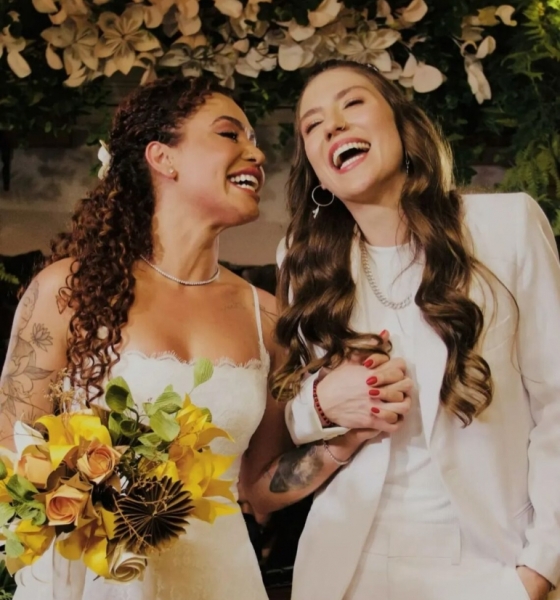 Cuiabana Bruna Viola se casa com a influenciadora Dani Damaceno