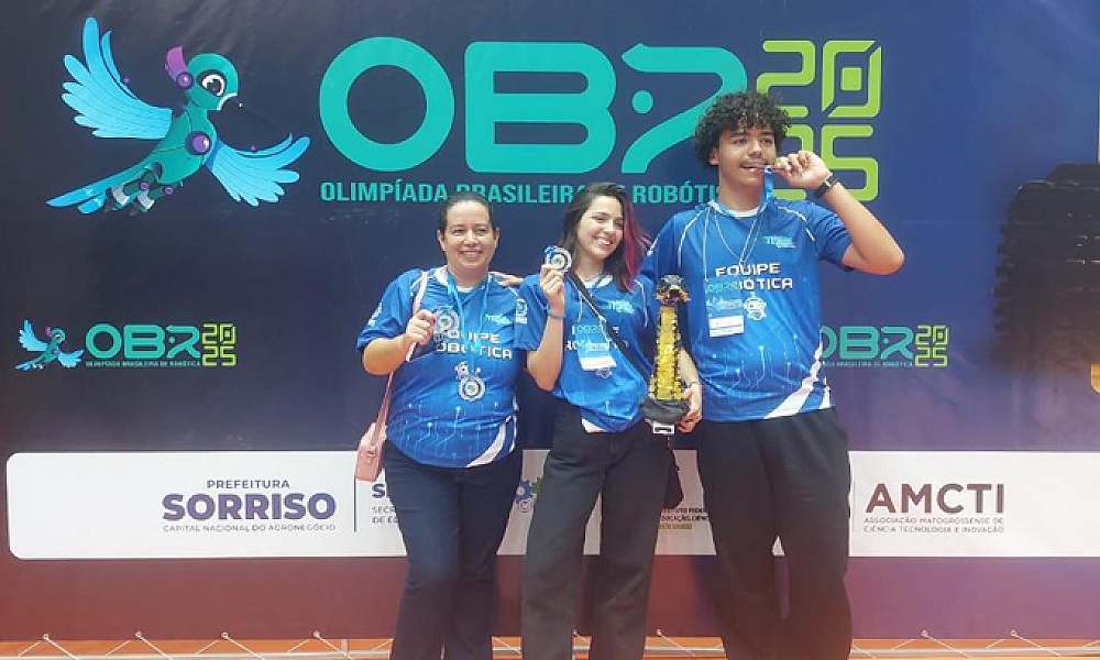 Alunos de Arenápolis se destacam na Olimpíada Brasileira de Robótica e levam inovação à etapa nacional