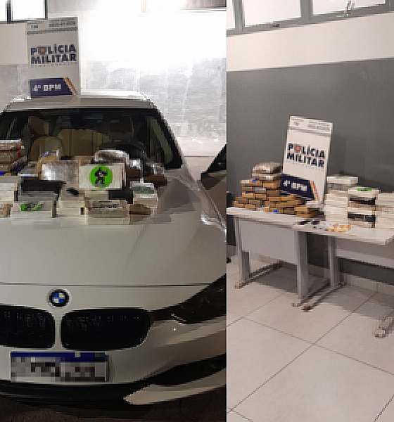 Homem é preso por transportar 45 tabletes de droga em BMW