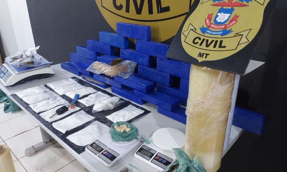 Polícia Civil apreende cerca de 40 quilos de drogas em Tangará da Serra
