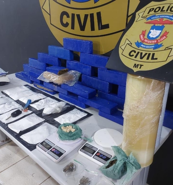 Polícia Civil apreende cerca de 40 quilos de drogas em Tangará da Serra