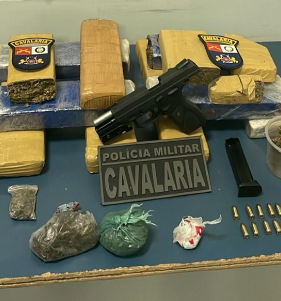 PM apreende arma furtada e oito tabletes de maconha em Sinop