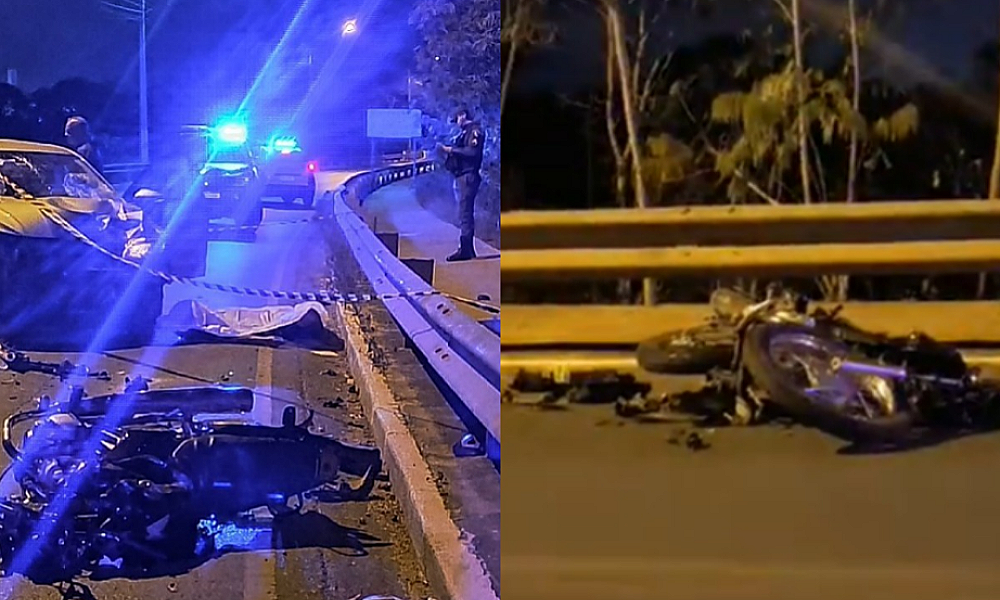 Carro atinge motocicleta e mata policial penal de 44 anos em Cuiabá; motorista fugiu