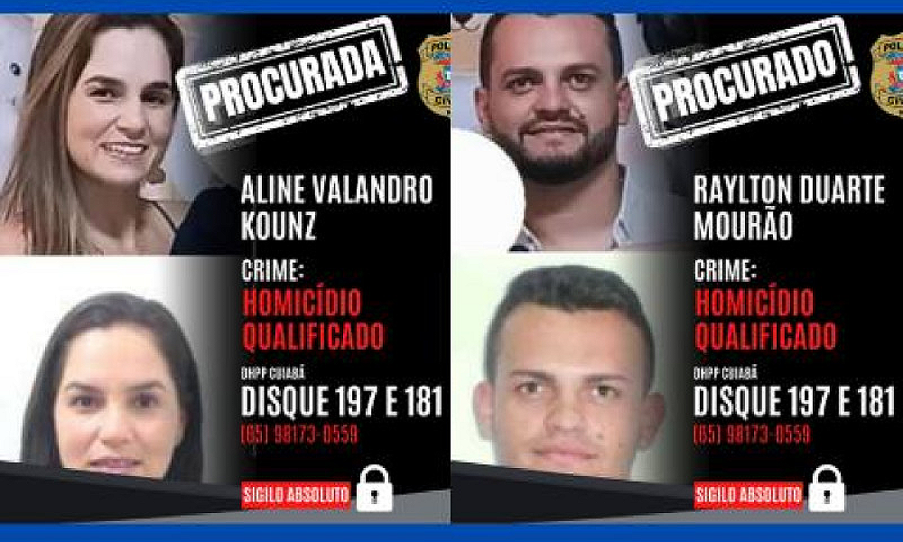 Polícia intensifica buscas por casal acusado de assassinato de personal em Várzea Grande