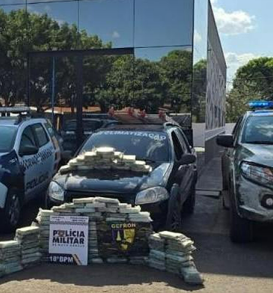 Polícia Militar e Gefron apreendem 112 tabletes de cocaína em Conquista d’Oeste