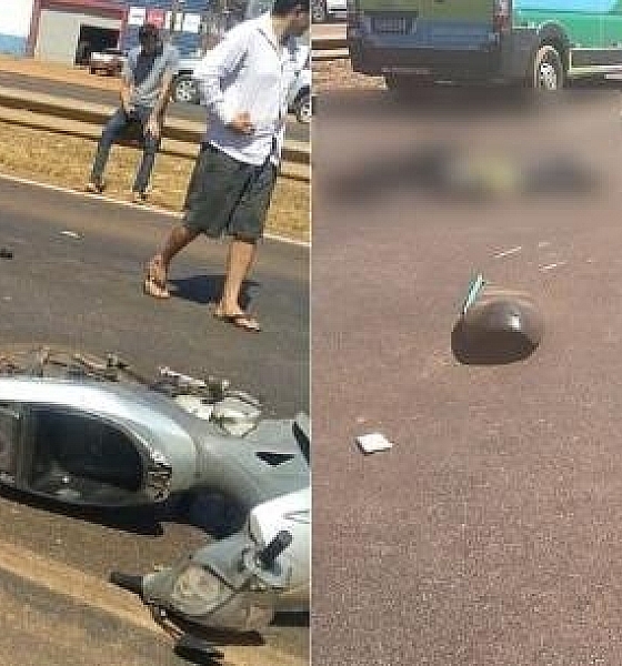 Motociclista tenta ultrapassagem em rodovia e morre atropelada por caminhão