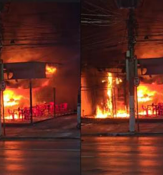 Curto-circuito em fritadeira causa incêndio e destrói pastelaria