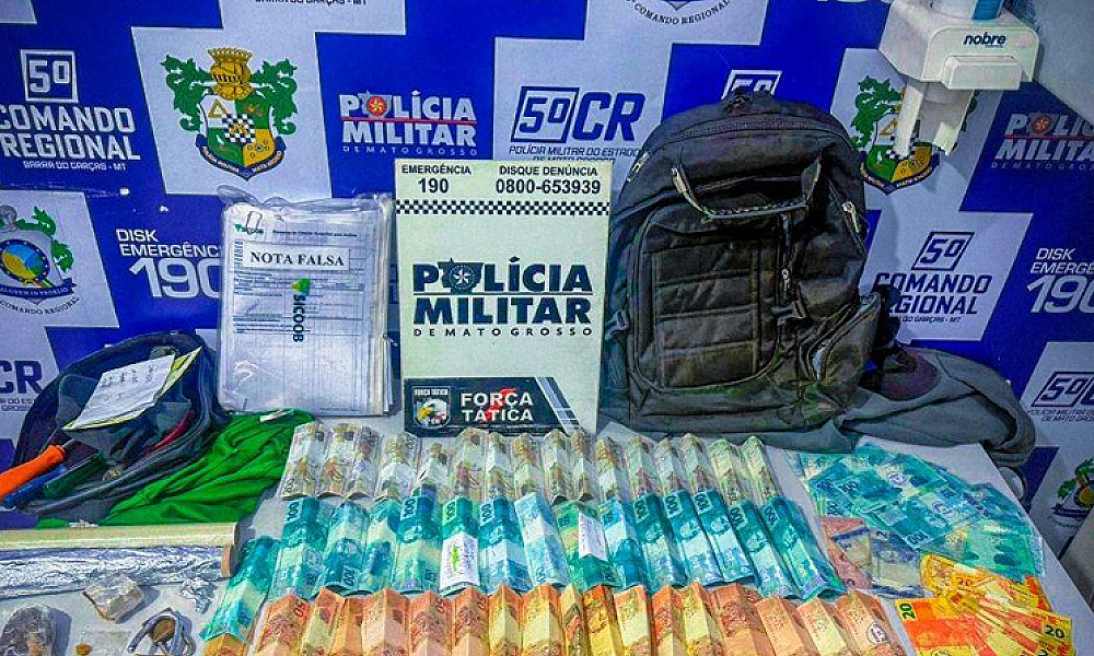 Força Tática prende faccionado com drogas e dinheiro furtado de agência bancária