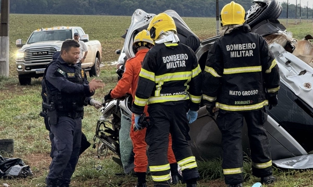 Colisão frontal entre veículos na estrada do Morocó deixa uma vítima fatal em Sorriso