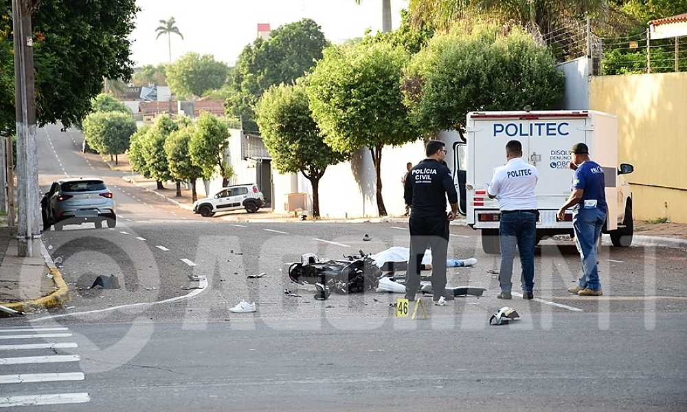 Motociclista morre em colisão com carro conduzido por motorista embriagado e sem habilitação em Rondonópolis