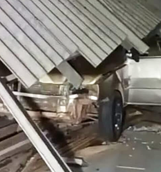 Motorista embriagado perde controle e destrói parte de estrutura de comércio em Sinop