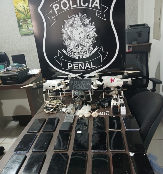 Em Rondonópolis: Drone que transportava celulares para a “Mata Grande” é descoberto e apreendido