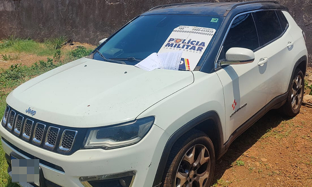 Jeep Compass roubado em assalto violento é encontrado pela PM em Rondonópolis