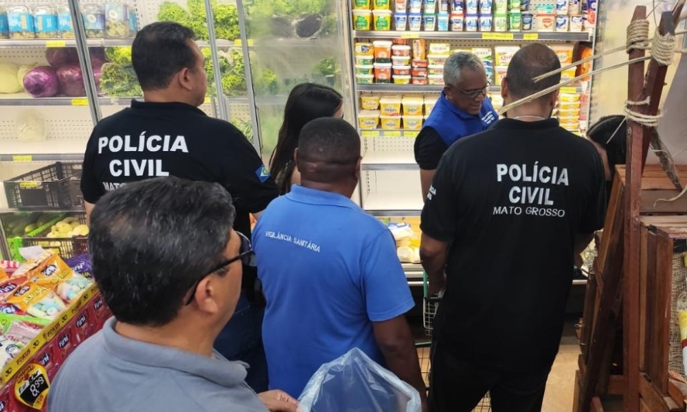 Polícia Civil e Vigilância Sanitária fiscalizam mercados em Poconé