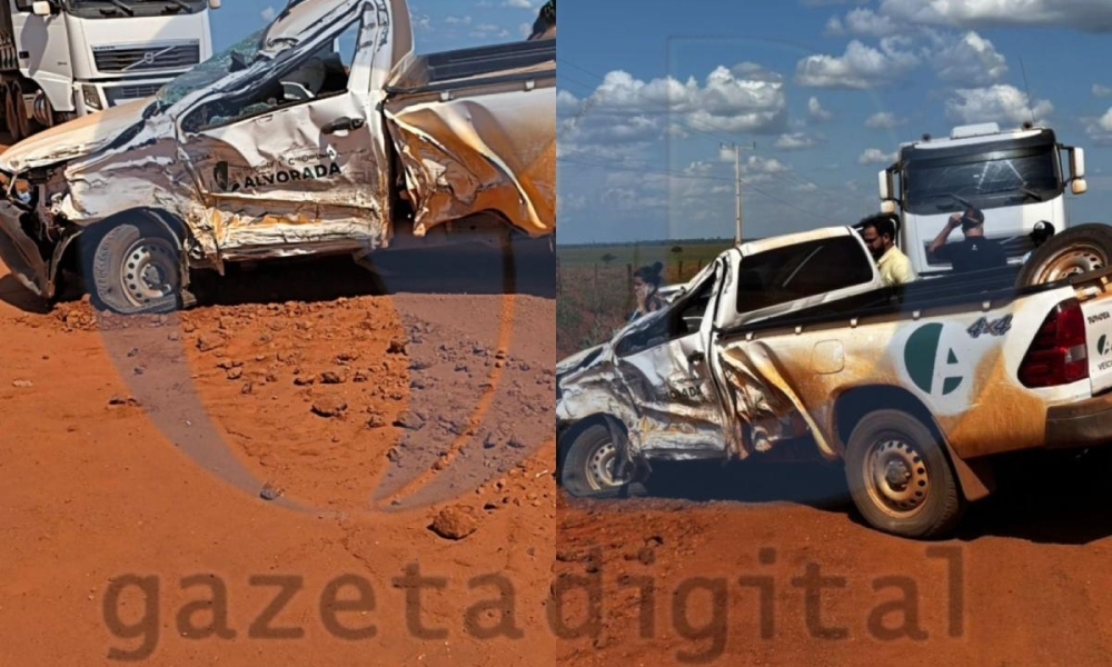 Motorista morre após colidir com carreta em estrada de chão na MT-109