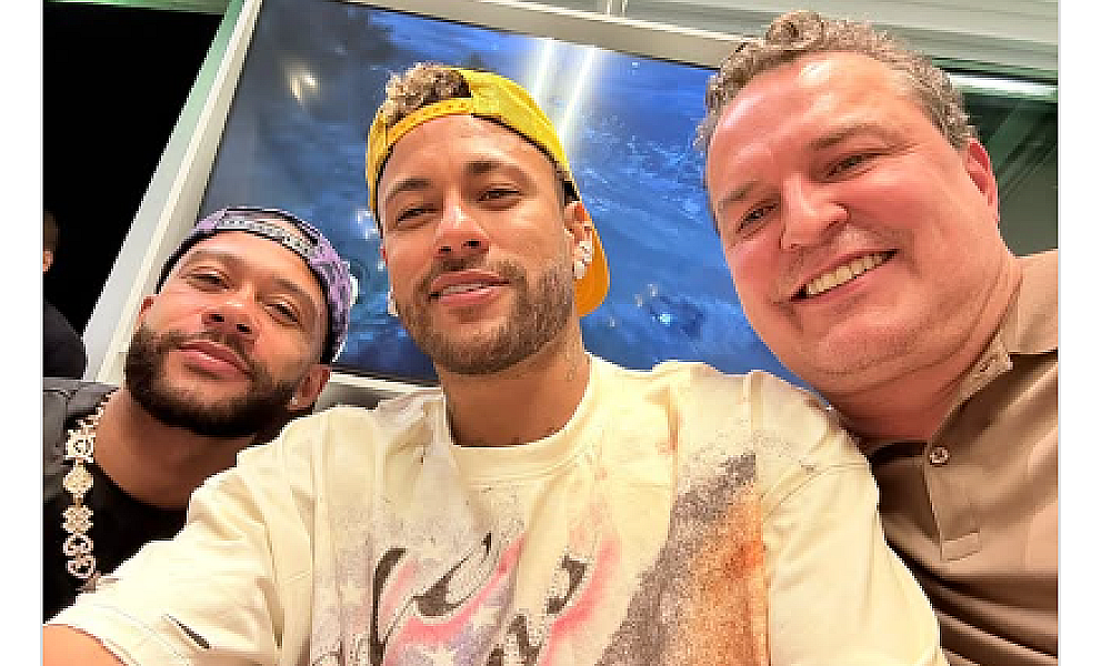 Max Russi encontra Neymar em São Paulo e compartilha registro nas redes sociais
