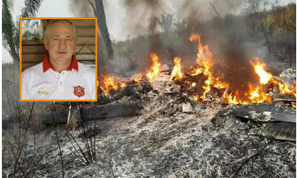 Acidente aéreo resulta na morte de empresário, piloto e 2 netos em área rural de Mato Grosso