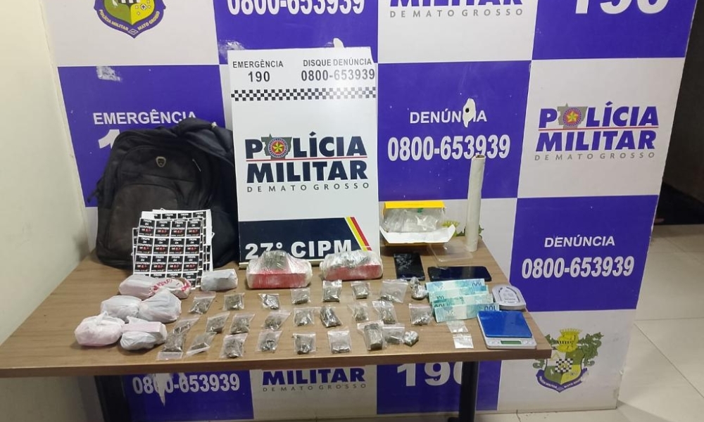 Polícia Militar fecha ponto de venda de drogas e prende faccionado em Confresa