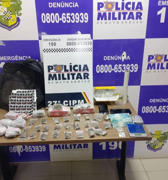 Polícia Militar fecha ponto de venda de drogas e prende faccionado em Confresa