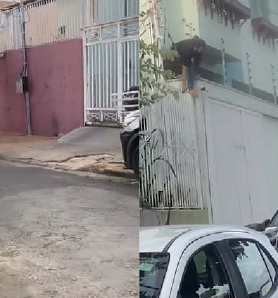 Criminoso é rendido por moradores após ser visto no telhado de residência em Cuiabá