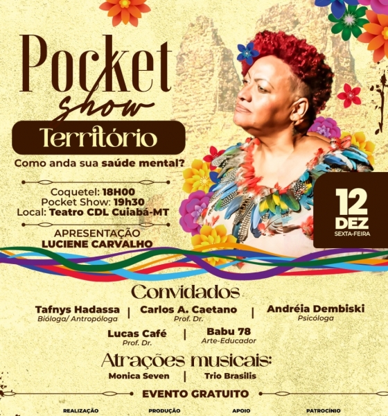 Pocket Show Territrio promove evento gratuito sobre sade mental da populao negra em Cuiab