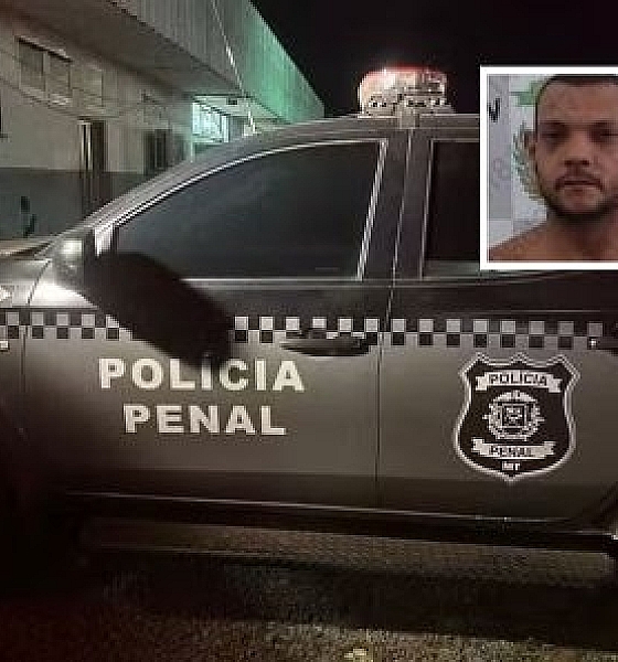 Foragido após fuga de viatura durante transferência é recapturado em MT